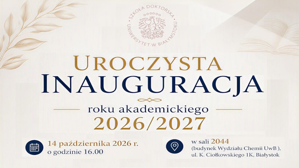 Inaugurację roku akademickiego 2026/2027