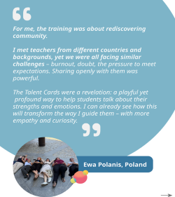 Mgr Ewa Polanis w międzynarodowym programie Talent Without Border - kiedy edukacja przekracza granice