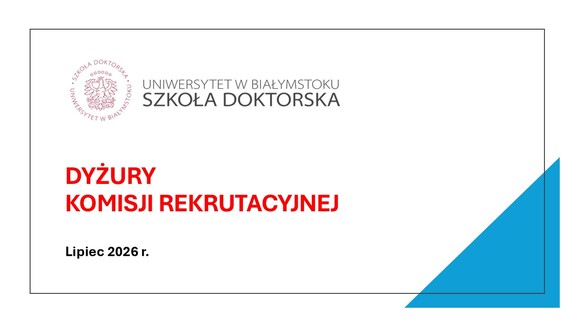 Dyżury Komisji rekrutacyjnej w lipcu 2026 r.