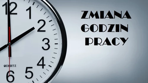 Zamiana godzin pracy Sekretariatu w dniach 21.05.2025 - 06.06.2025 r.