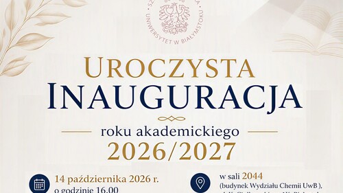 Uroczysta Inauguracja roku akademickiego 2026/2027