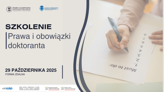 Spotkanie ,,Prawa i obowiązki doktorantów"